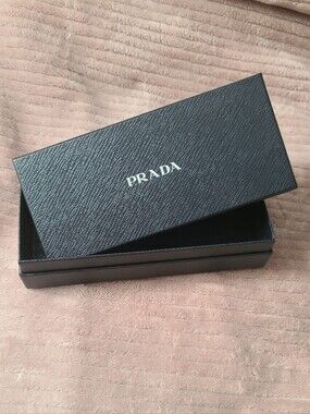 Prada Black Textured Sunglasses Box with White Logo